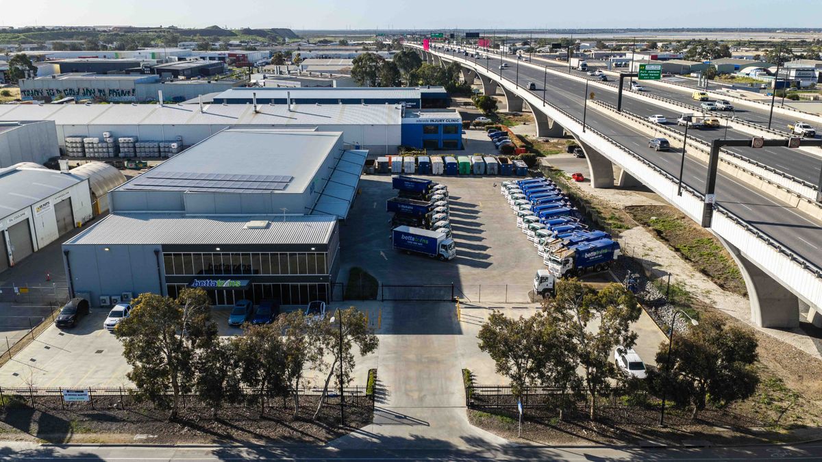 Bettatrans depot and fleet at Wingfield, South Australia